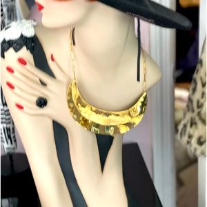 Alexis Bittar necklace and bracelet set in 14K gold over brass.